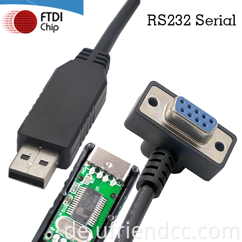 OEM -kompatible Plug -and -Play -FTDI -Chipsatz USB -serieller db9 Pin RS232 -Konverter FTDI -Kabel 1,8 m oder OEM CE rhos cn; Gua